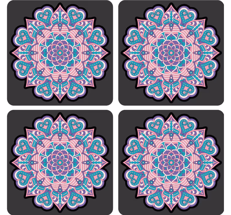 Posavasos azulejo Mandala boho - TenVinilo