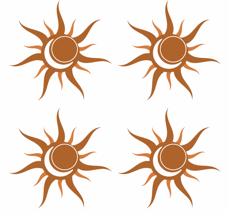 Posavasos símbolo del sol con curvas - TenVinilo