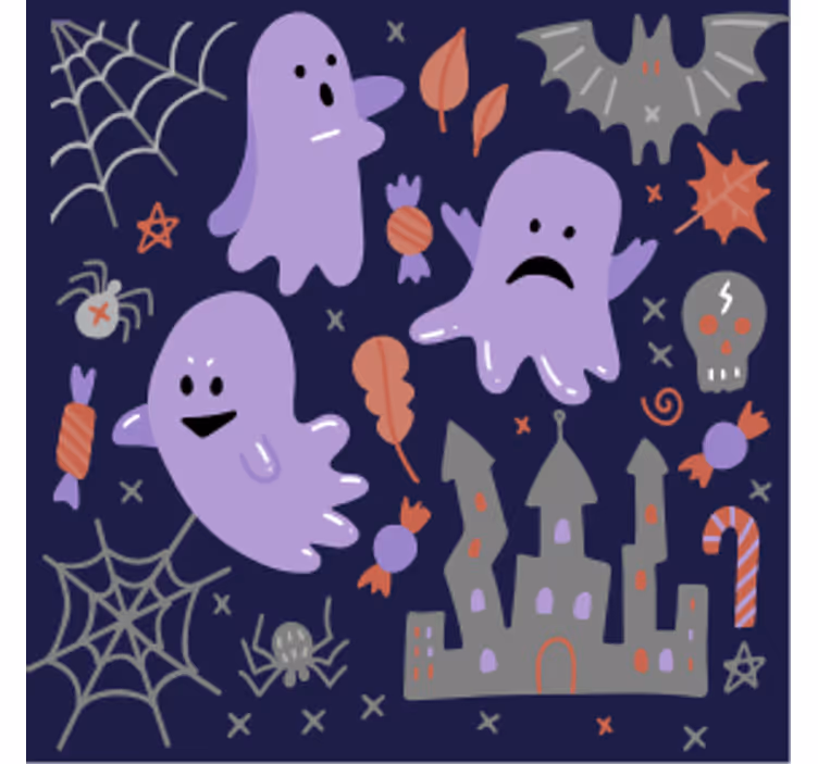 Posavasos halloween fantasmas juguetones - TenVinilo
