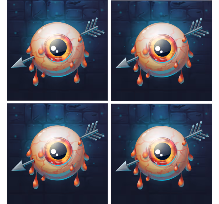 Posavasos halloween gráfico de ojo goteante - TenVinilo