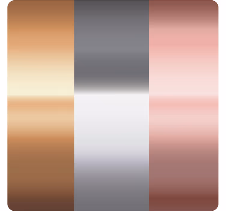 Posavasos moderno Tres colores cobre - TenVinilo
