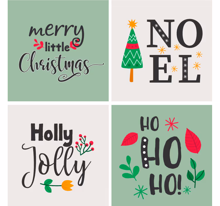 Posavasos navideño elfa ho ho gráfico - TenVinilo