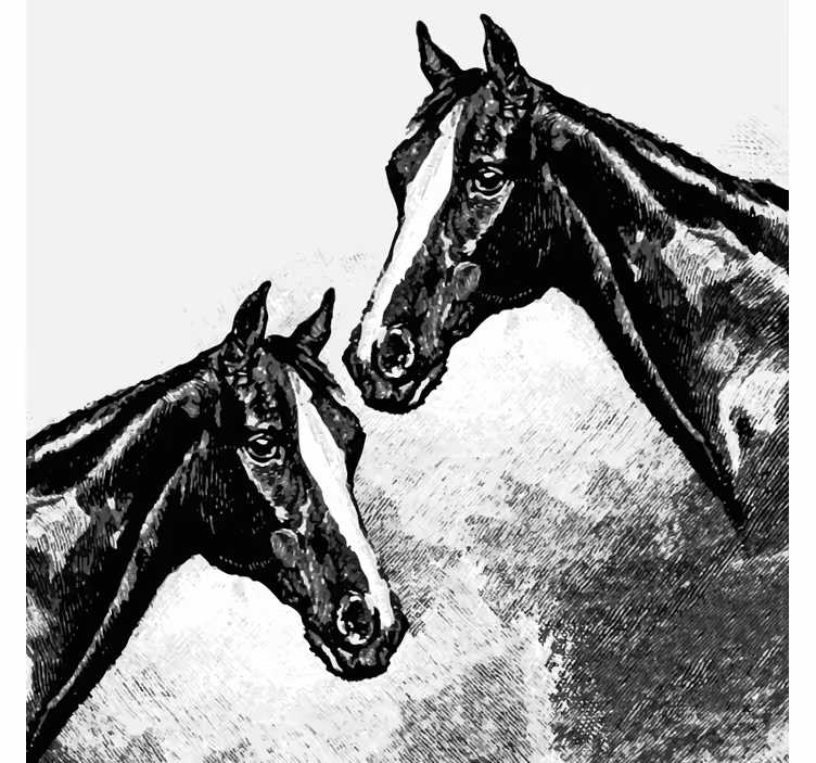 Posavasos moderno Magníficos caballos - TenVinilo