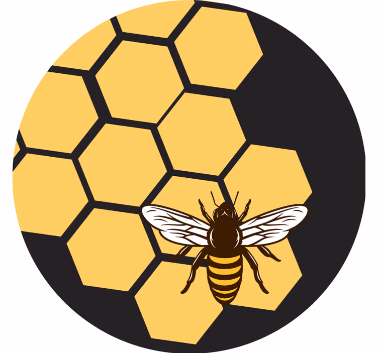 Posavasos frikis patrón de abejas y panal - TenVinilo