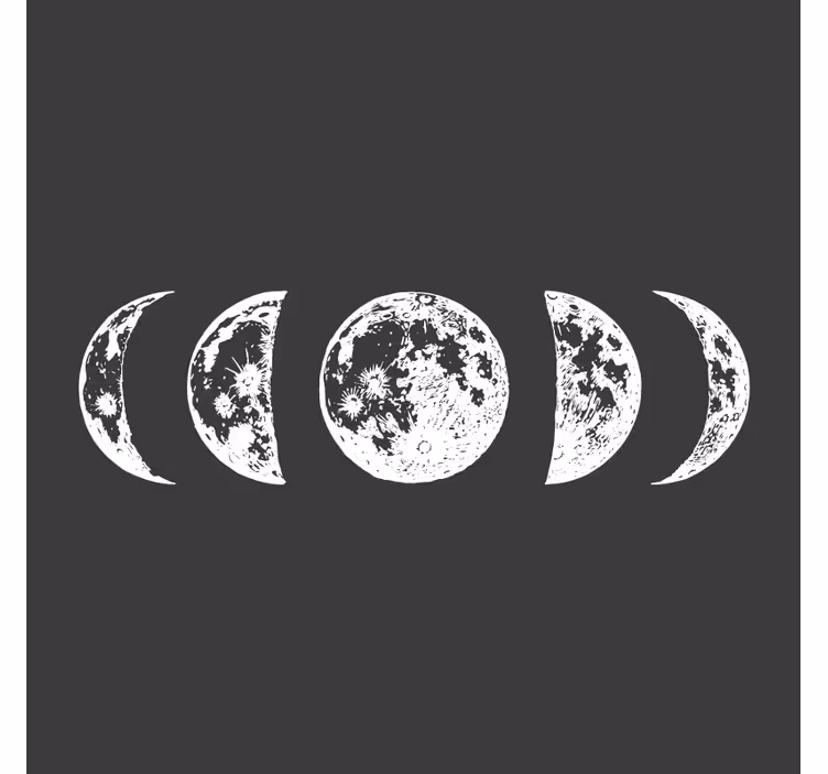 Posavasos ilustración de fases lunares - TenVinilo