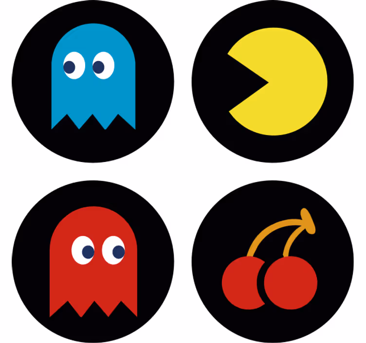 Posavasos frikis Juego de pac man - TenVinilo