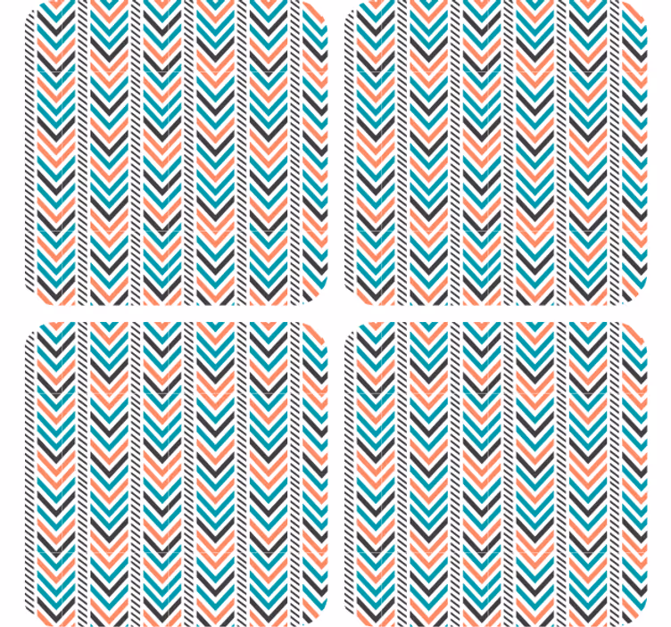 Posavasos chevron patrón esencial - TenVinilo