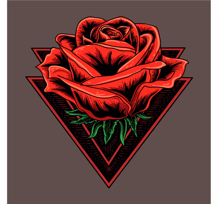 Posavasos frikis gráfico de rosa roja - TenVinilo