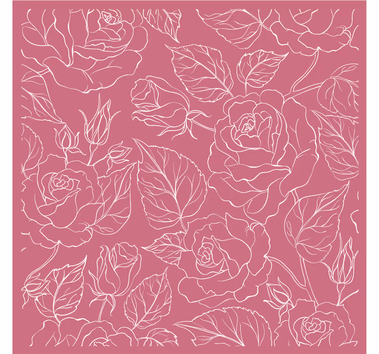 Posavasos con patrones florales estilizados - TenVinilo