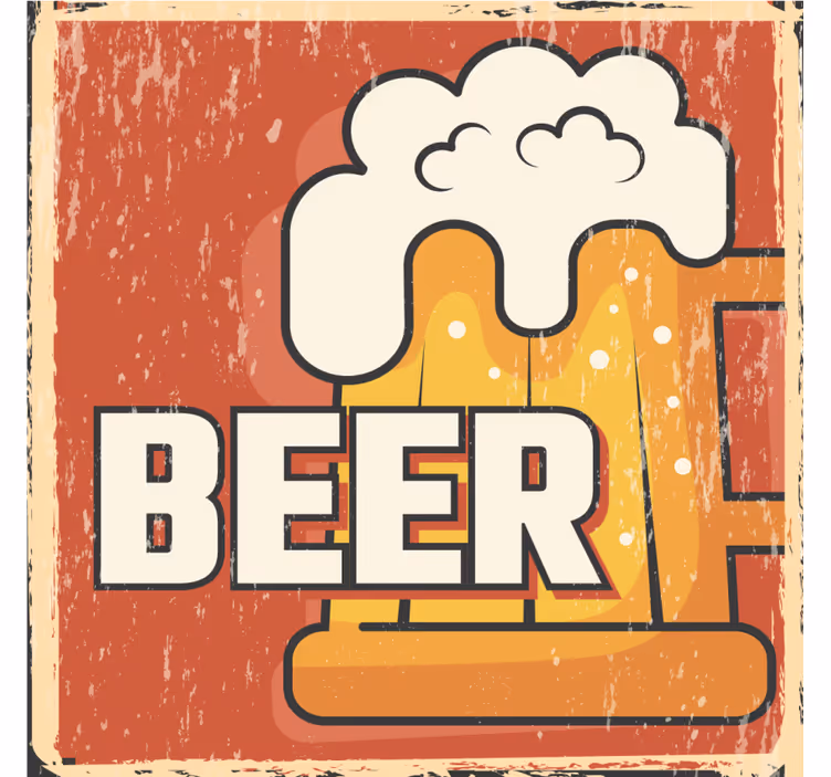 Posavasos cerveza gráfico de taza de cerveza - TenVinilo