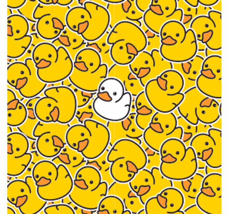 Posavasos frikis patrón de patitos de goma juguetones - TenVinilo