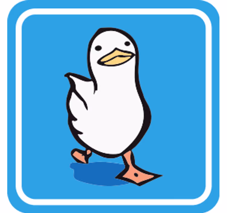 Posavasos frikis pato de dibujos animados caminando - TenVinilo