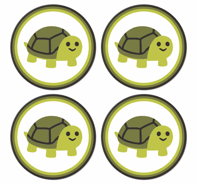 Posavasos frikis tortuga sonriente - TenVinilo
