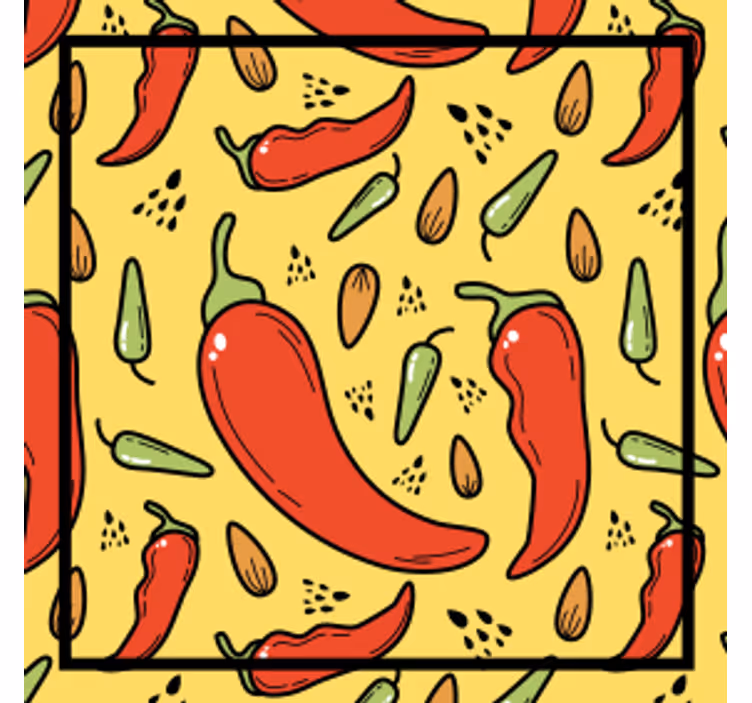 Posavasos moderno patrón de chiles - TenVinilo