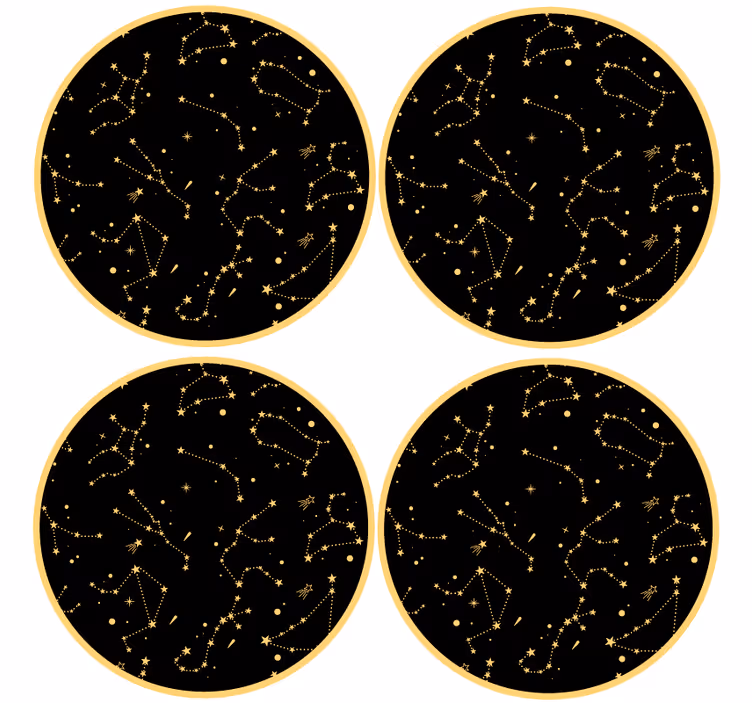 Posavasos frikis elementos de patrón celestial - TenVinilo