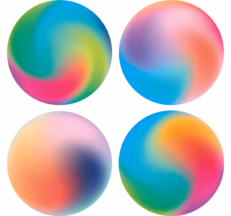 Posavasos con patrones coloridos y enredados - TenVinilo