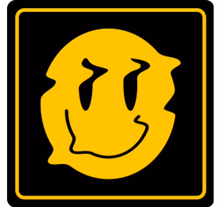 Posavasos frikis icono de cara sonriente - TenVinilo