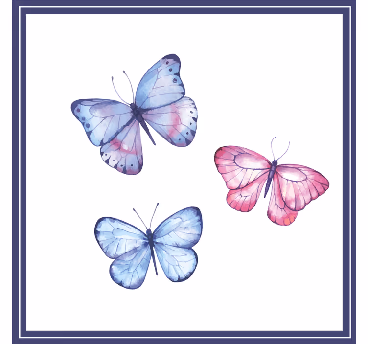 Posavasos frikis arreglo de mariposas coloridas - TenVinilo
