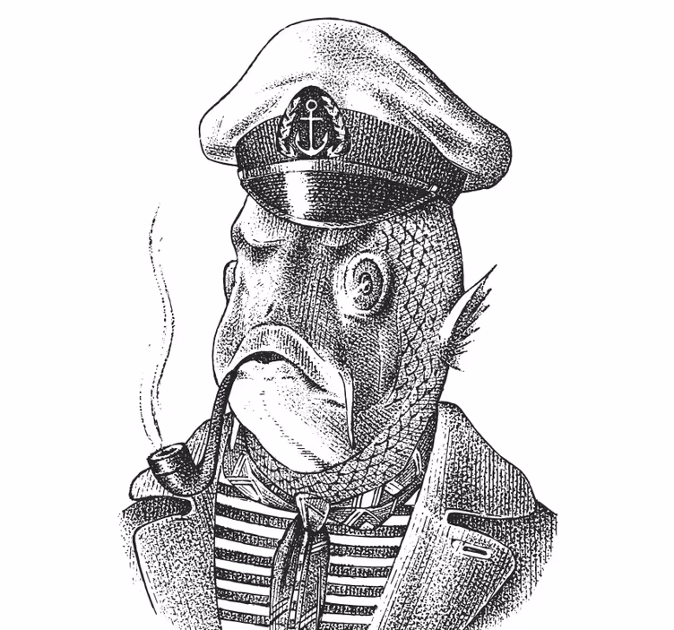 Posavasos frikis personaje capitán pez - TenVinilo