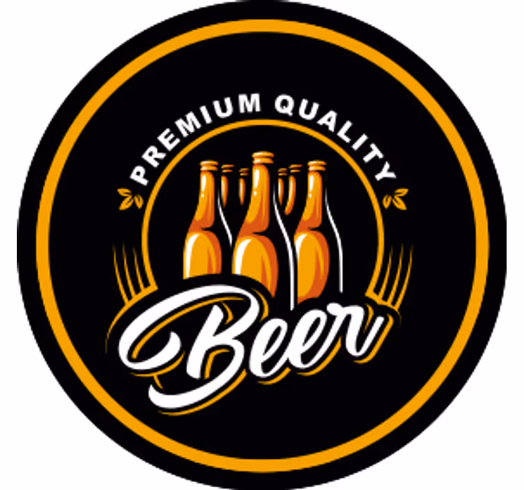 Posavasos cerveza emblema de bebida premium - TenVinilo