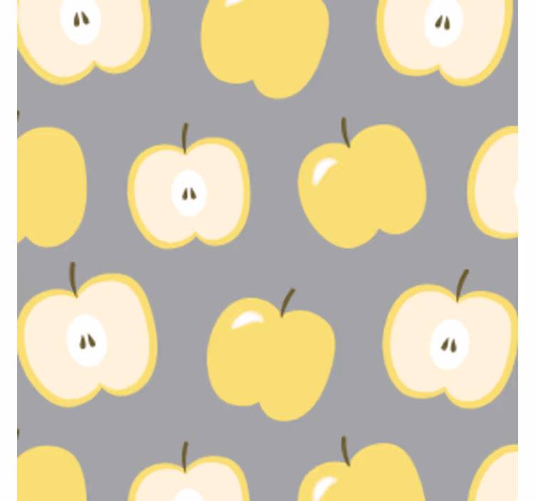 Posavasos frikis patrón de manzana amarilla - TenVinilo