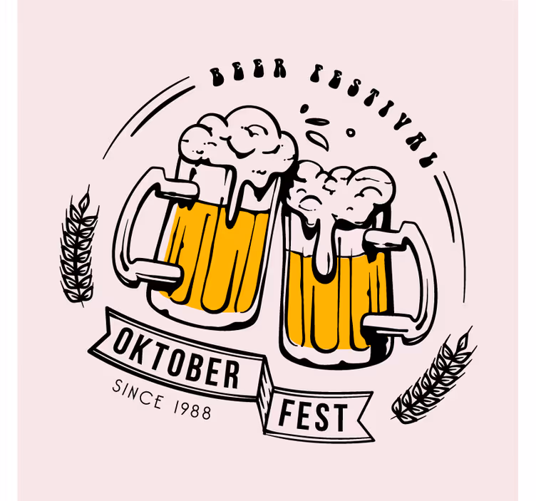 Posavasos cerveza brindis de oktoberfest - TenVinilo