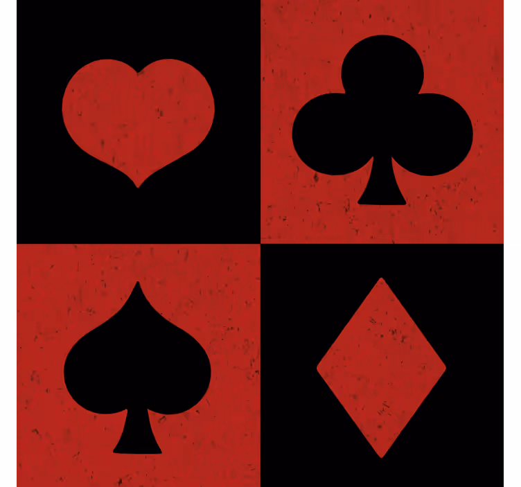 Posavasos frikis parches de símbolos de cartas - TenVinilo