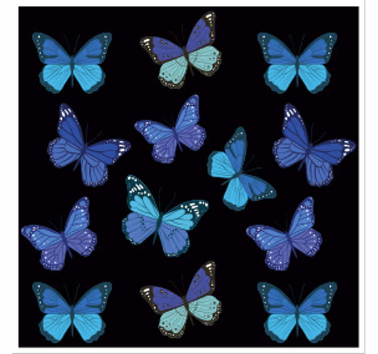 Posavasos de vinilo grupo de mariposas azules - TenVinilo