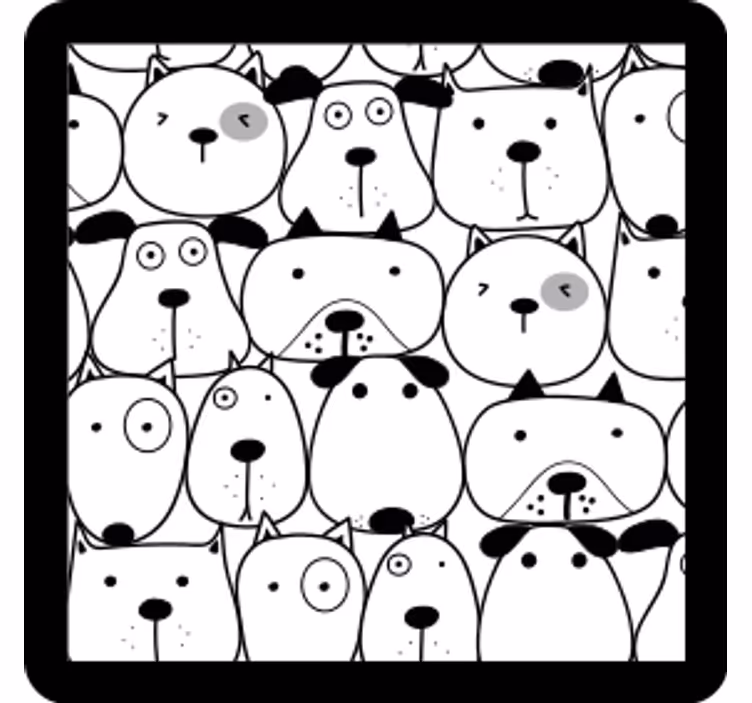 Posavasos frikis caras de perro caprichosas - TenVinilo