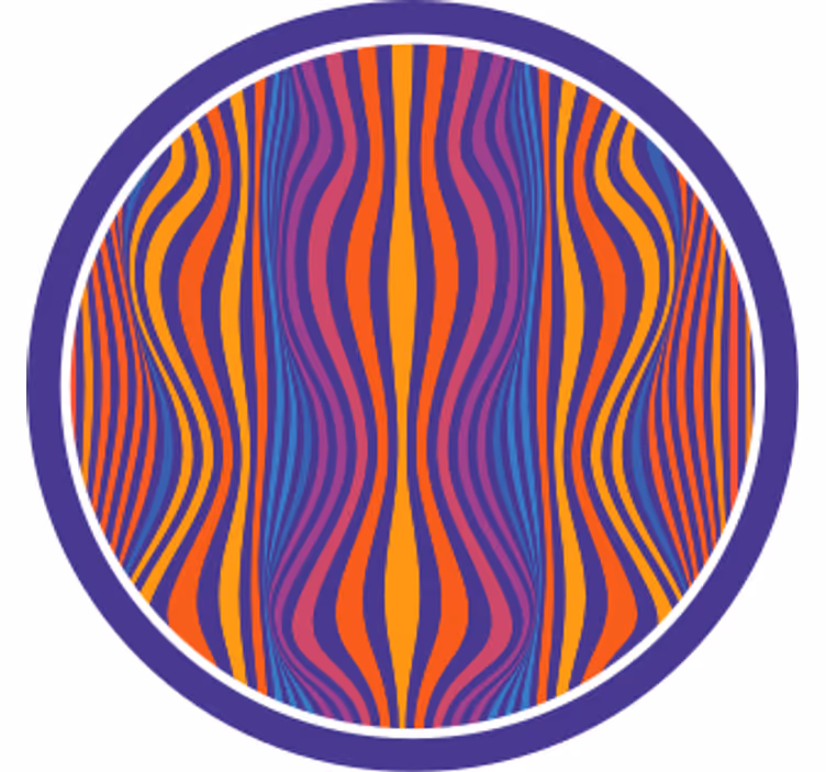 Posavasos moderno Líneas maravillosas psicodélicas - TenVinilo