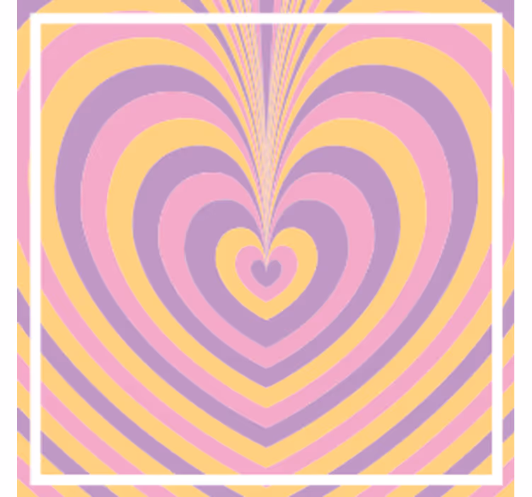 Posavasos moderno Corazón maravilloso psicodélico - TenVinilo