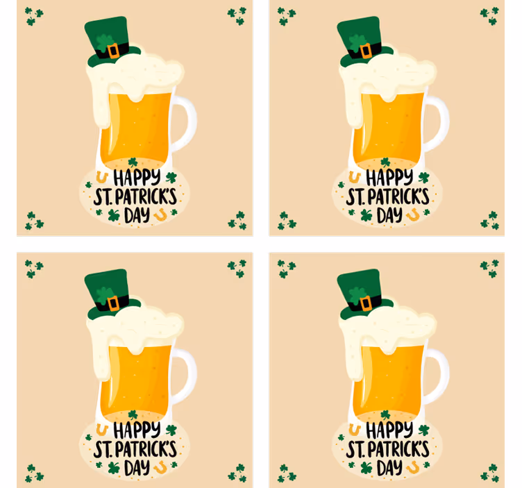 Posavasos cerveza taza festiva para cerveza - TenVinilo