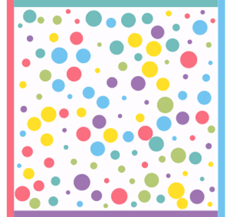 Posavasos moderno con patrón de lunares coloridos - TenVinilo