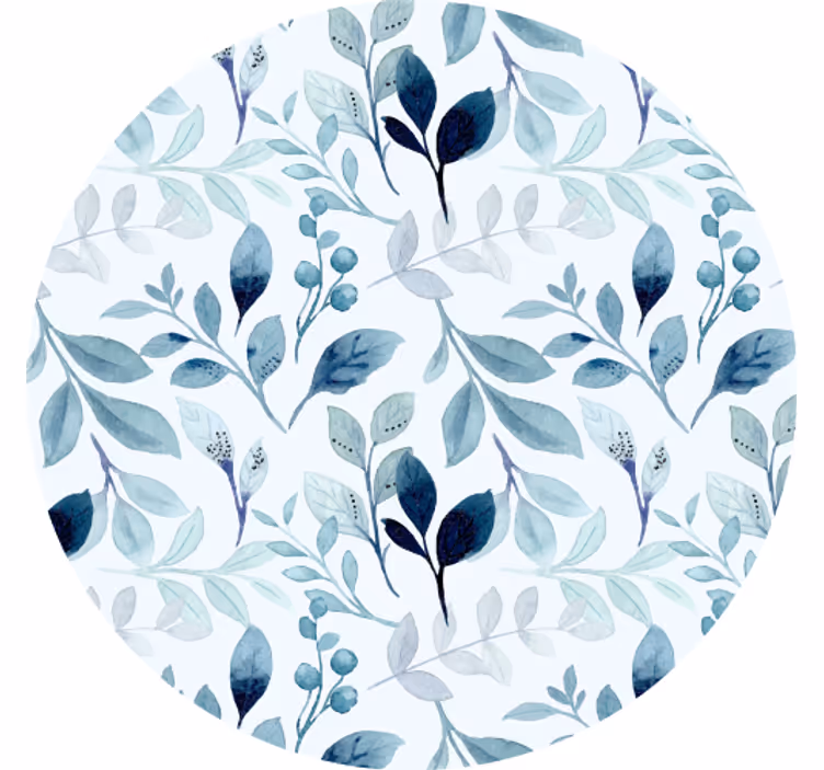 Posavasos patrón de hojas florales - TenVinilo