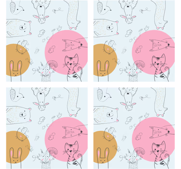 Posavasos frikis ilustraciones de animales fantásticos - TenVinilo