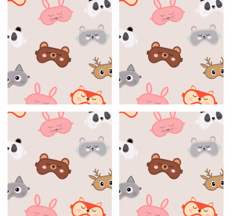 Posavasos frikis colección de caras de animales adorables - TenVinilo