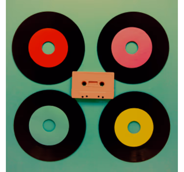 Posavasos frikis set de discos de vinilo retro - TenVinilo