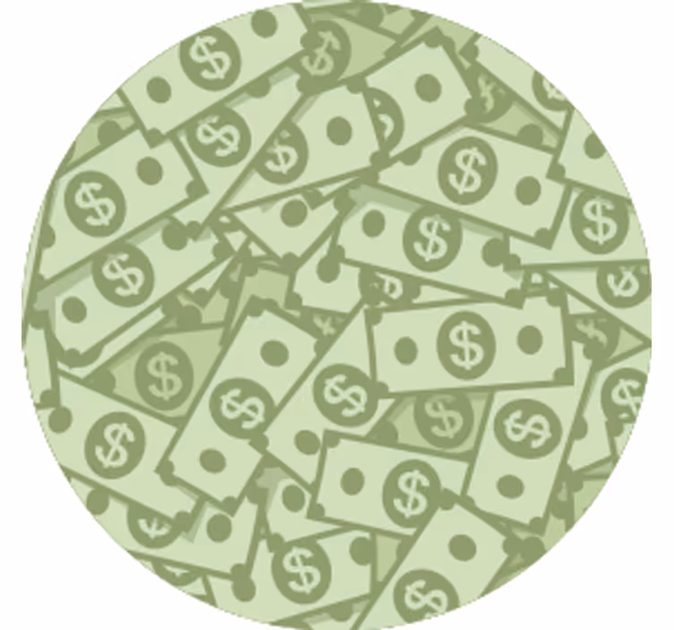 Posavasos moderno gráfico de patrón de billetes - TenVinilo