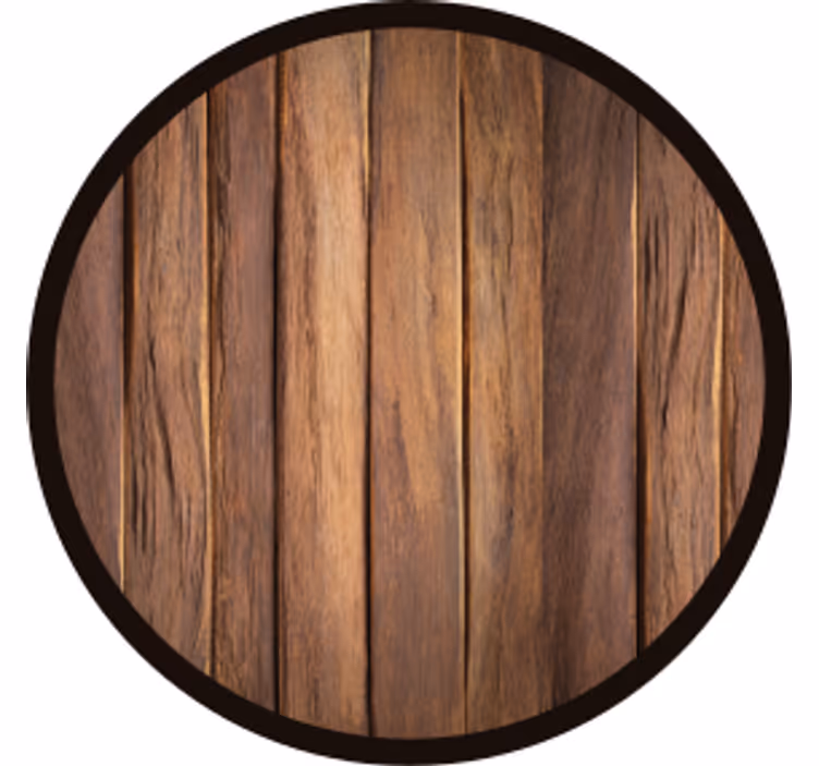 Posavasos cerveza base circular textura madera - TenVinilo