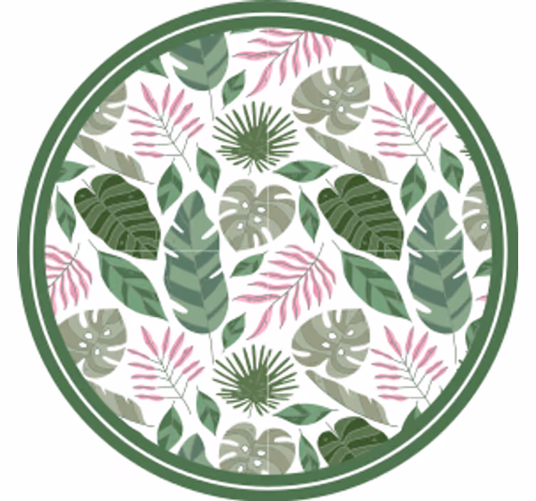 Posavasos cerveza concepto hoja tropical - TenVinilo