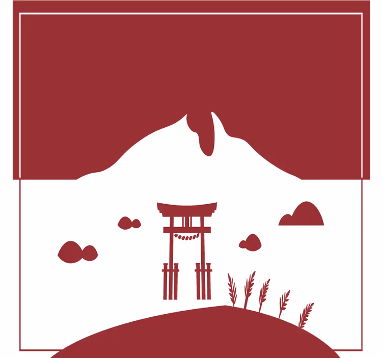 Posavasos frikis puerta torii de montaña - TenVinilo