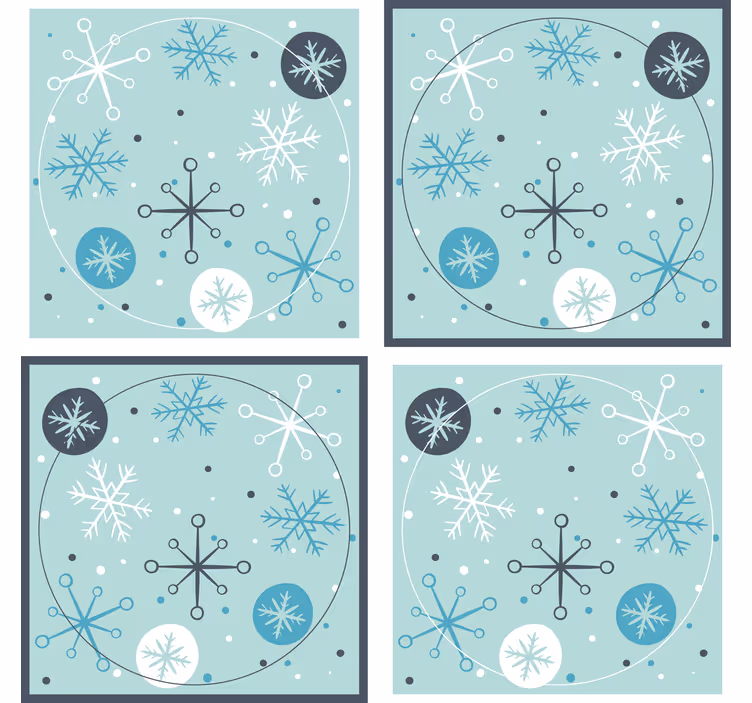 Posavasos navideño colección de patrones de copos - TenVinilo