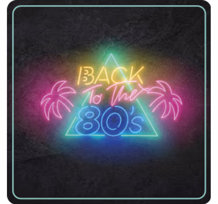 Posavasos vintage neón retro de los 80 - TenVinilo