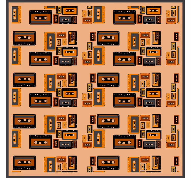 Posavasos frikis patrones de cassettes vintage - TenVinilo