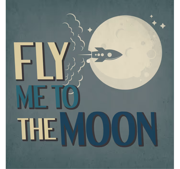 Posavasos con frases despegue hacia la luna - TenVinilo