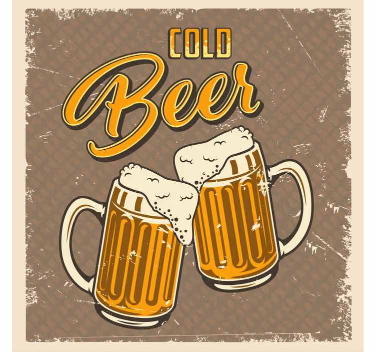 Posavasos cerveza tazas de cerveza espumosa - TenVinilo