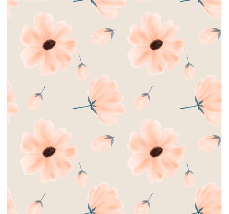 Posavasos patrón floral con pétalos suaves - TenVinilo