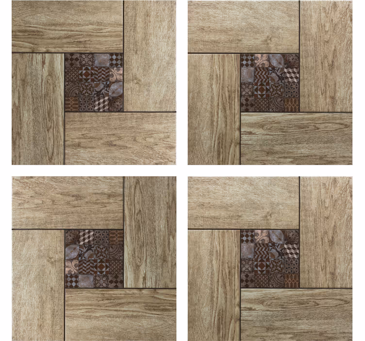 Posavasos azulejo motivo de textura de madera - TenVinilo