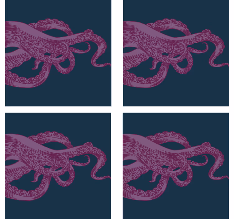 Posavasos frikis ilustración de pulpo intrincado - TenVinilo
