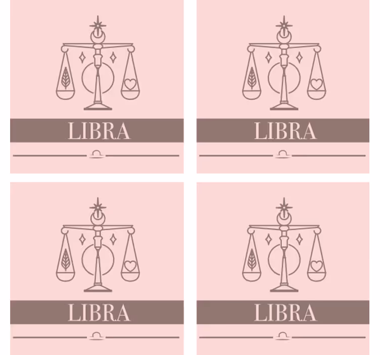 Posavasos con frases escala zodiacal de libra - TenVinilo